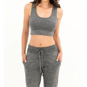 NEW LEIMERE mélange bralette in black mélange